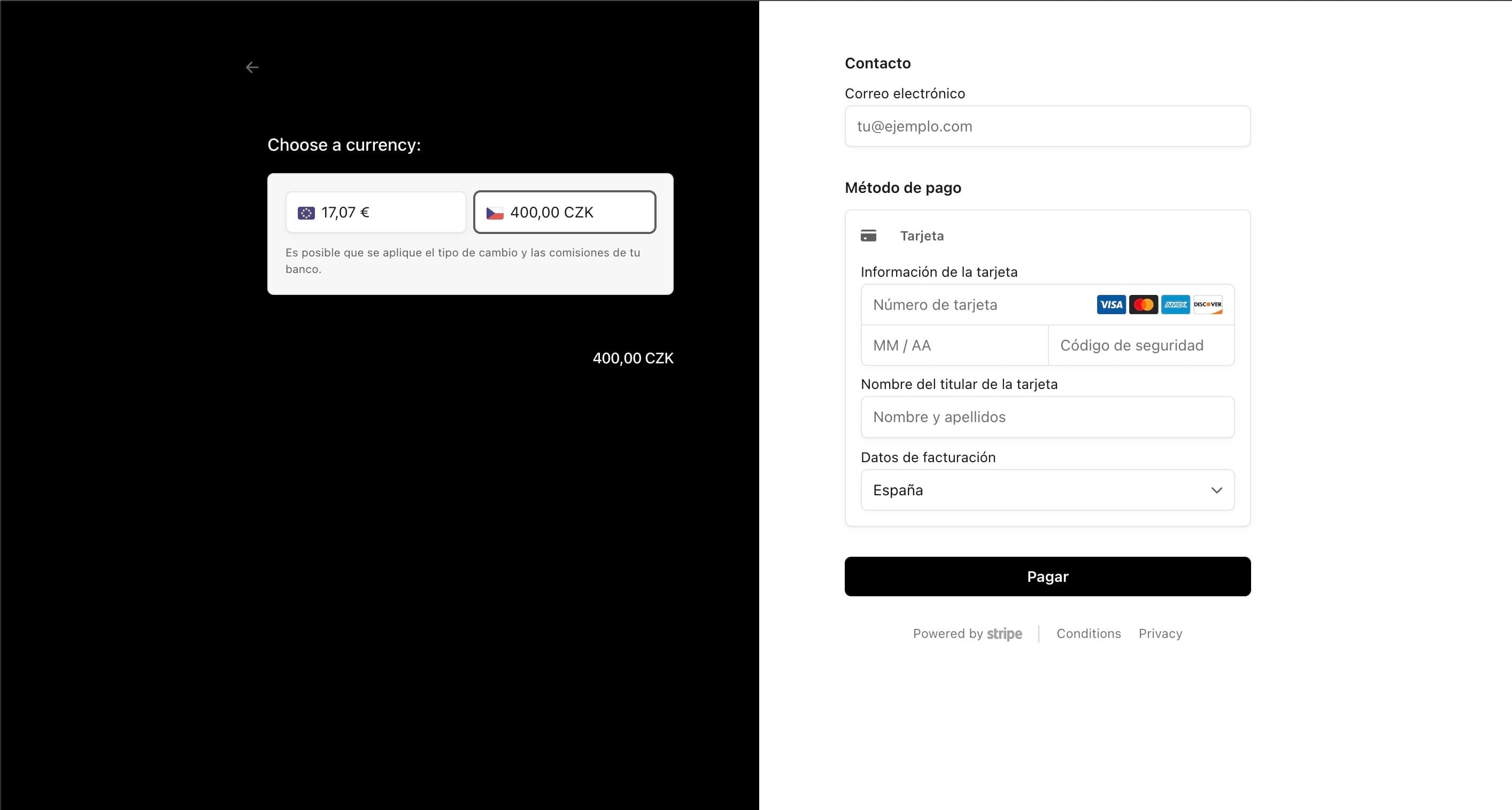 Here & There admin panel for managing events and ticket sales