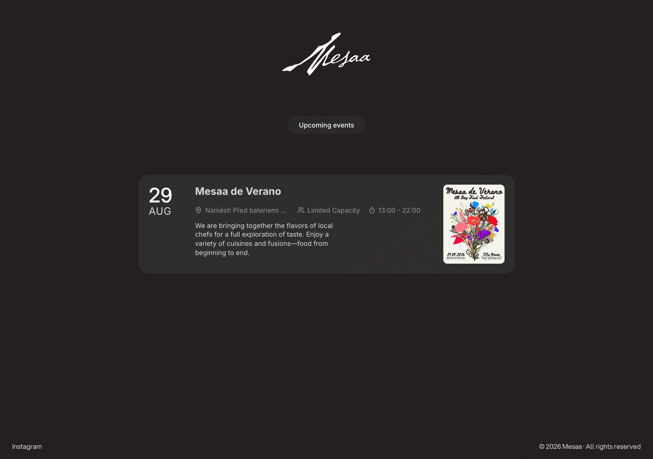 Mesaa homepage